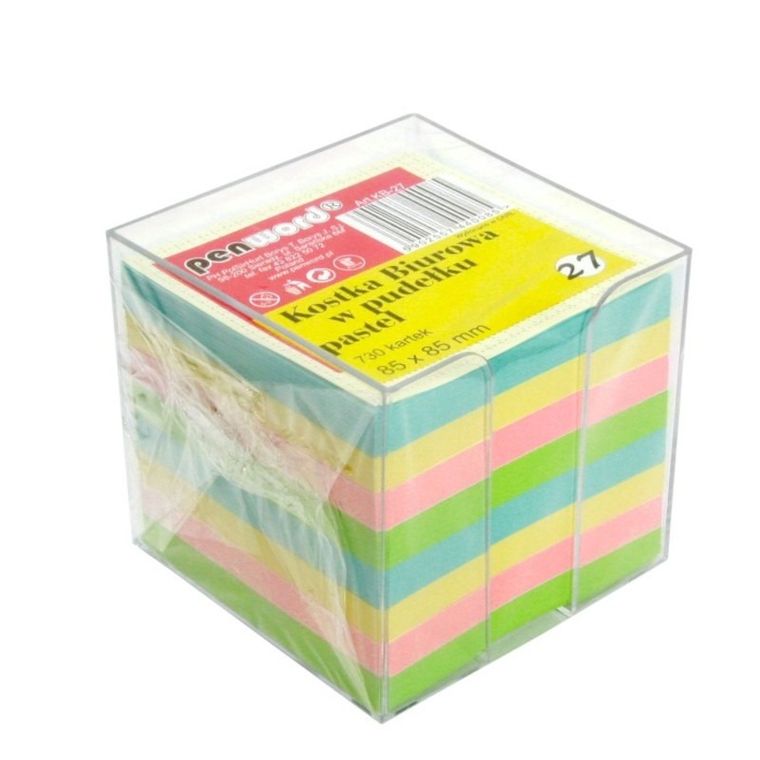 Penword, kostka biurowa, pastelowe kolory, 85-85 mm, 730 szt.