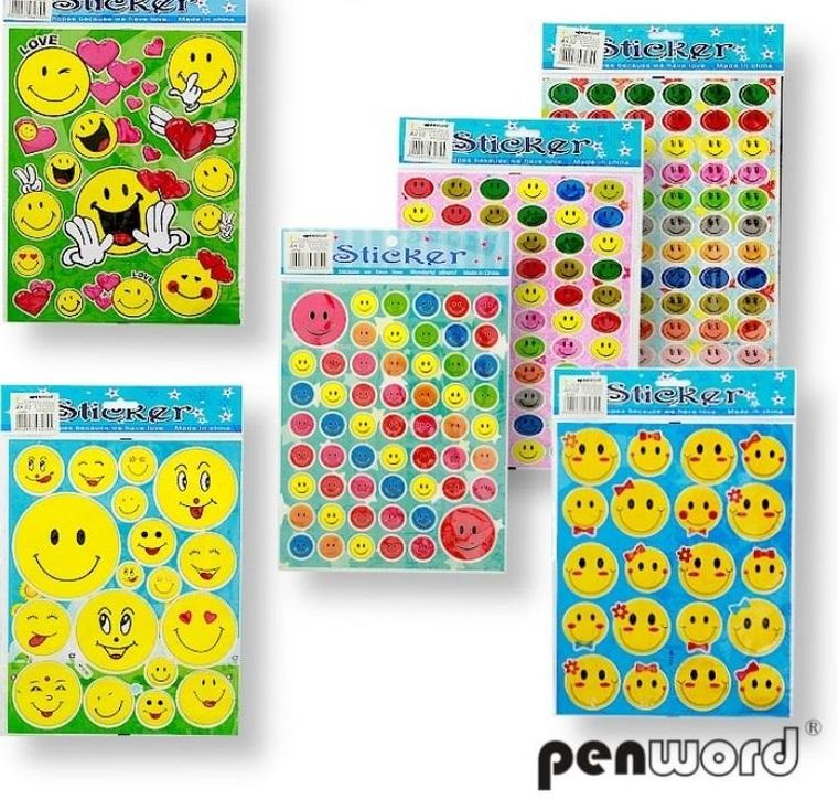 Penword, naklejki, smile, 20-25 mm