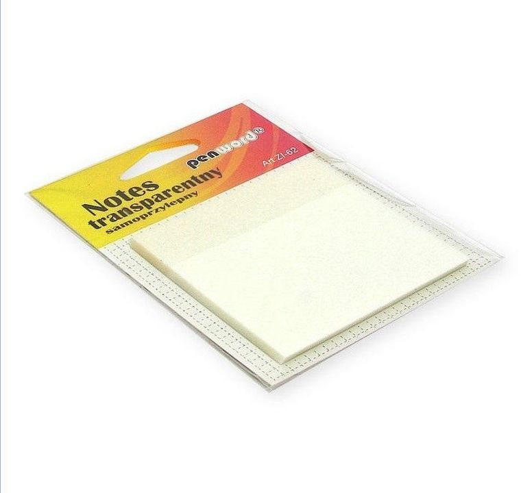 Penword, notes samoprzylepny, transparentny, 75-75 mm, 50 szt.