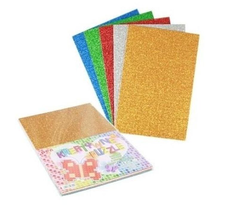 Penword, pianka brokatowa, puzzle, 20-30 cm, 5 szt.