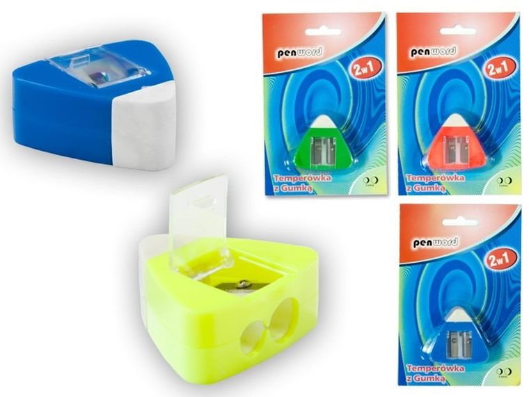 Penword, podwójna temperówka z gumką
