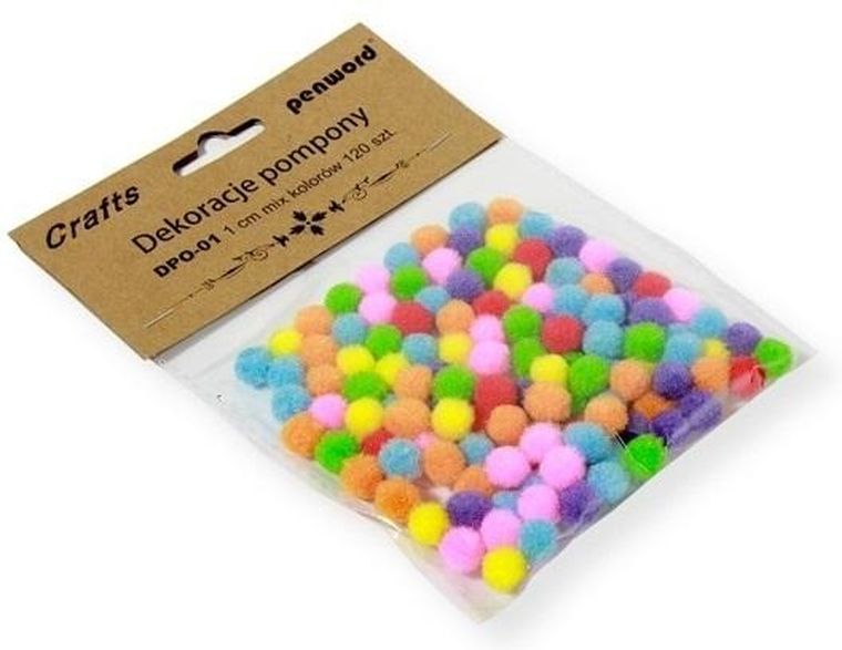 Penword, pompony, 1 cm, 120 szt.