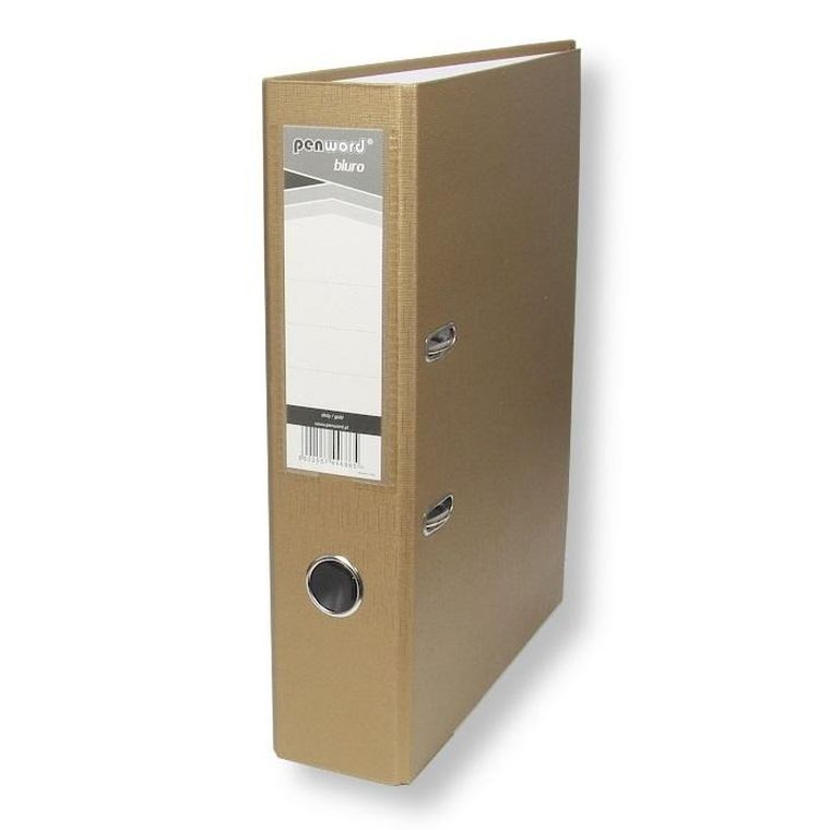 Penword, segregator A4 z okuciem, 7,5 cm, złoty