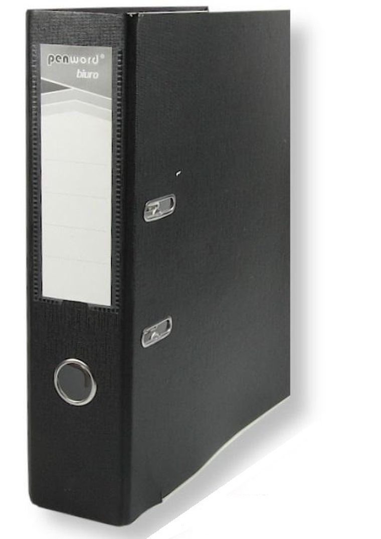 Penword, segregator A4 z okuciem, czarny, 7,5 cm