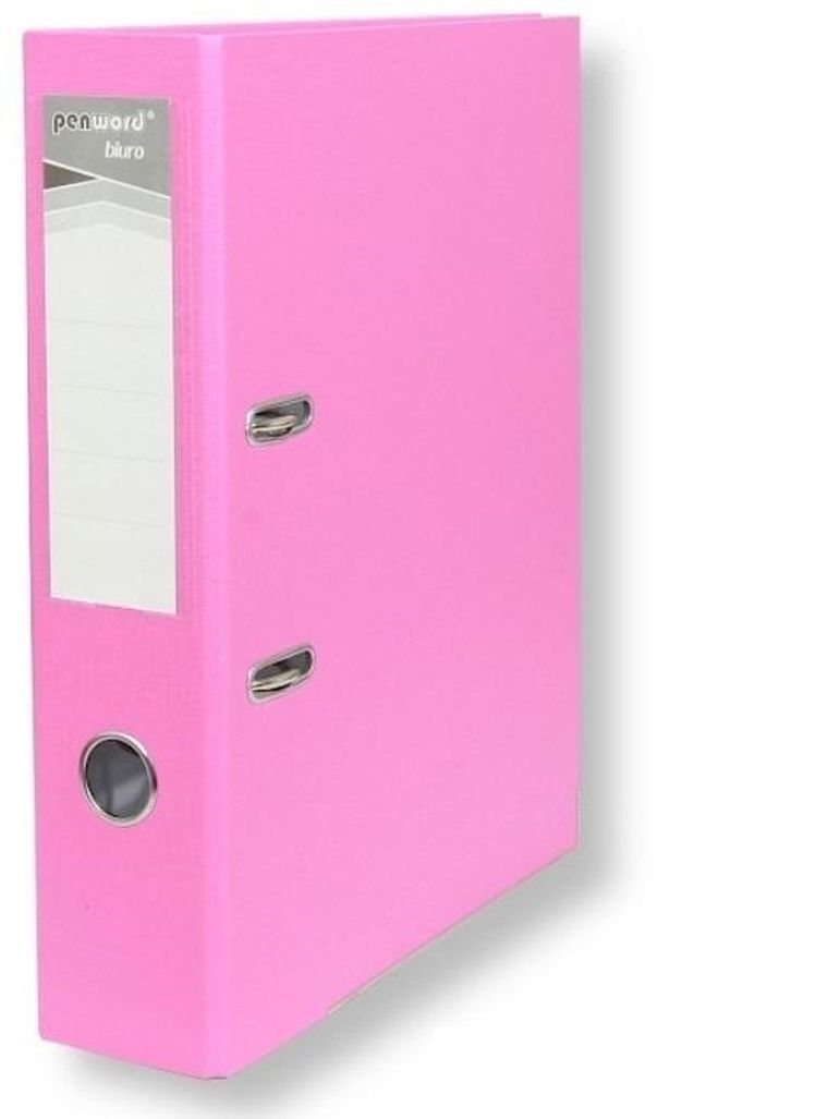 Penword, segregator A4 z okuciem, różowy, 7,5 cm