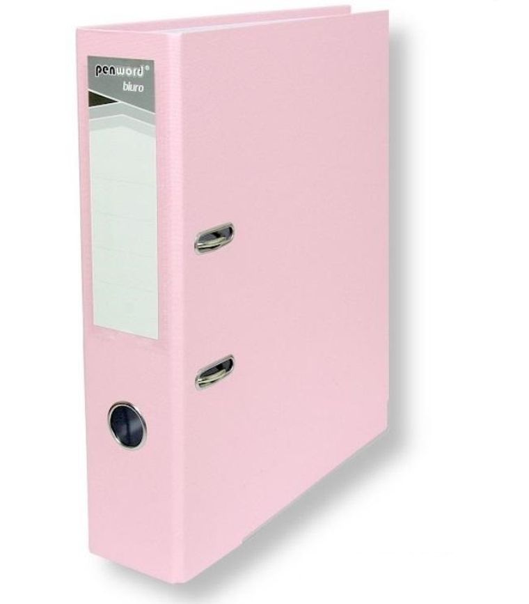 Penword, segregator A4 z okuciem, różowy pastelowy, 7,5 cm