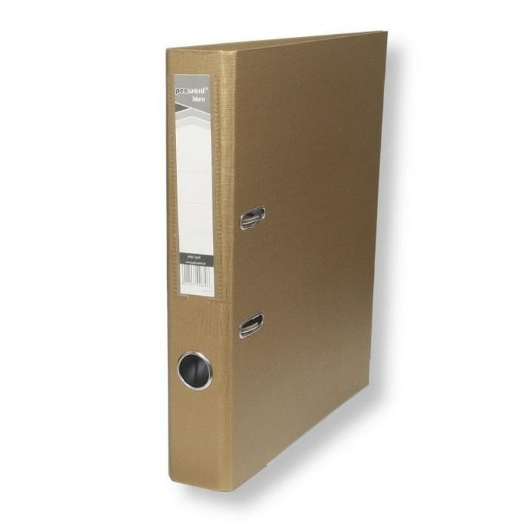 Penword, segregator A4, z okuciem, złoty, 5 cm