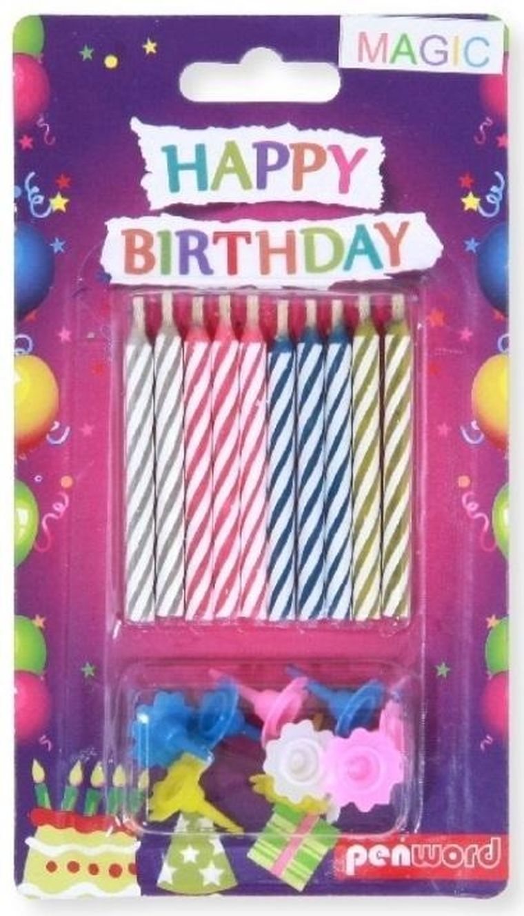 Penword, świeczki urodzinowe, 10 szt.
