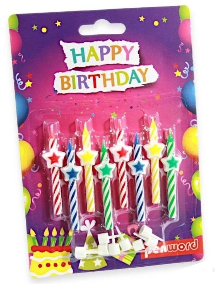 Penword, świeczki urodzinowe, 8 szt.