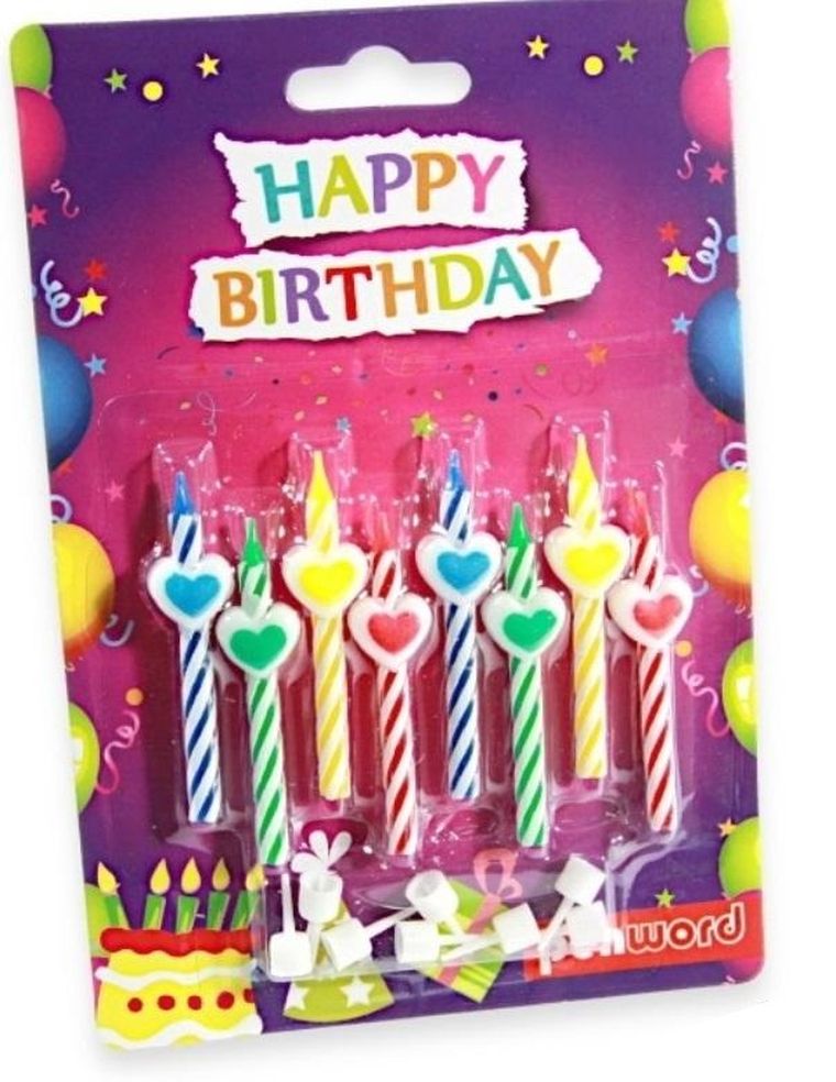 Penword, świeczki urodzinowe, 8 szt.