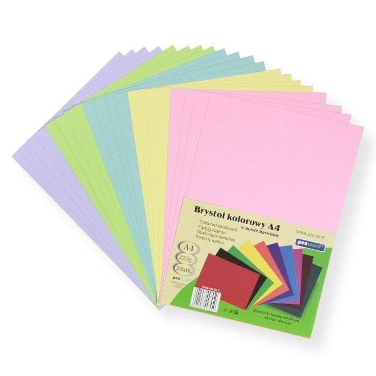 Penword, tektura, A4, pastelowa, 20 szt.