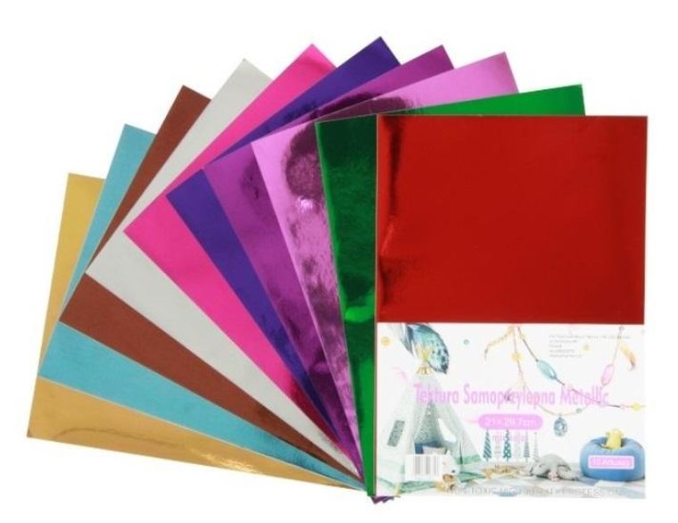 Penword, tektura samoprzylepna, metalic, 10 kolorów