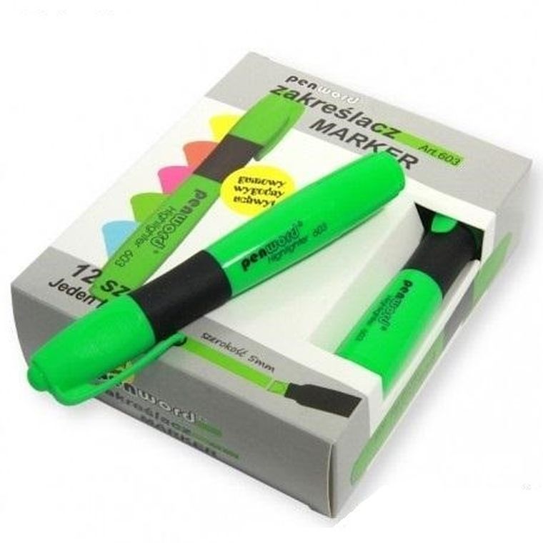 Penword, zakreślacz, zielony, 12 szt.