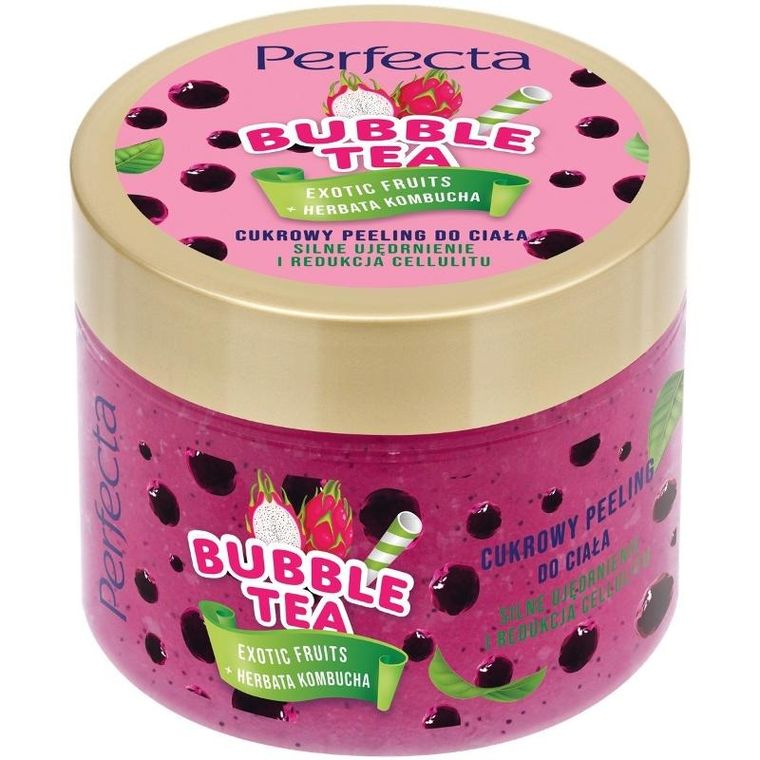 Perfecta, Bubble Tea, peeling cukrowy do ciała, exotic fruits, 300g