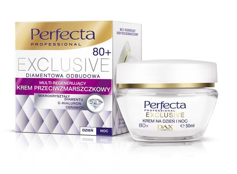 Perfecta Exclusive 80+, krem przeciwzmarszczkowy multi regenerujący, na dzień i noc, 50 ml