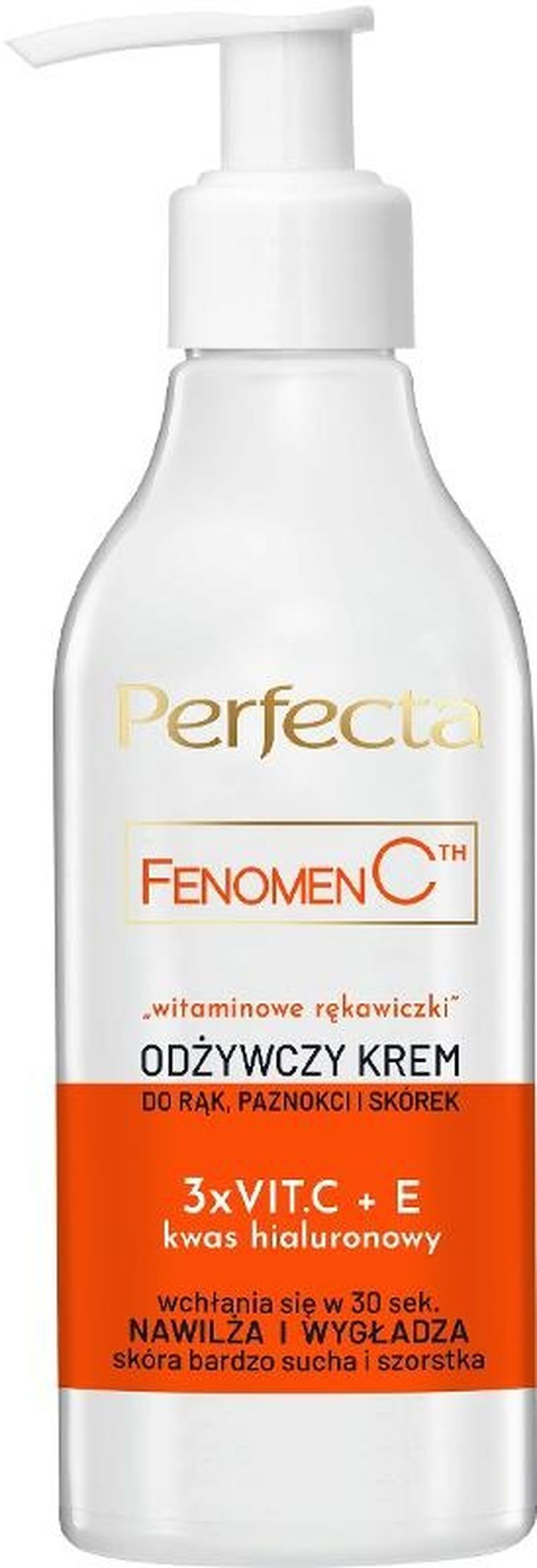 Perfecta, fenomen c, krem odżywczy do rąk, paznokci i skórek, witaminowe rękawiczki, 195 ml