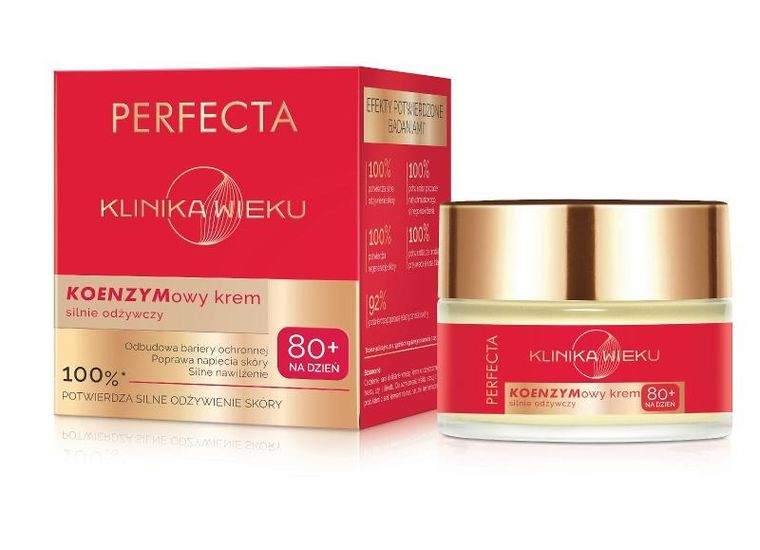 Perfecta, Klinika Wieku, koenzymowy krem silnie odżywczy na dzień 80+, 50 ml