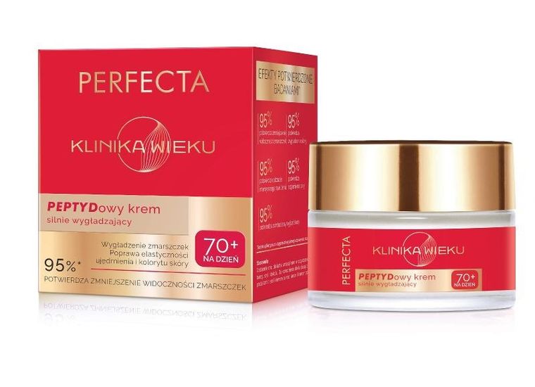 Perfecta, Klinika Wieku, peptydowy krem silnie wygładzający na dzień 70+