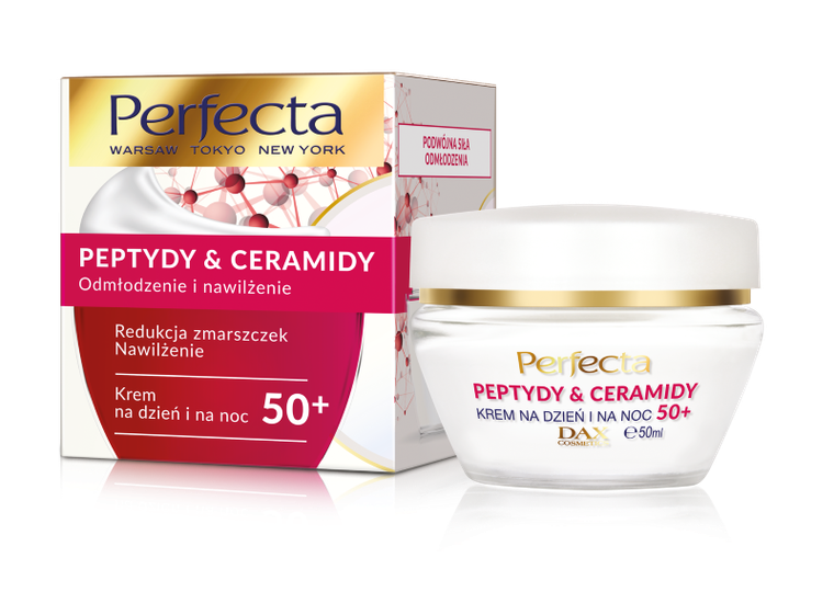 Perfecta, Peptydy i ceramidy, krem 50+, 50 ml