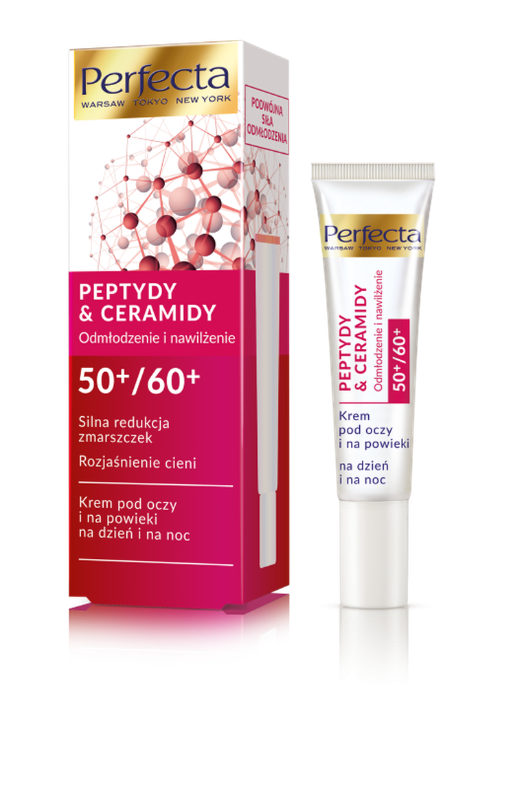 Perfecta, Peptydy i ceramidy, krem pod oczy i powieki, 15 ml