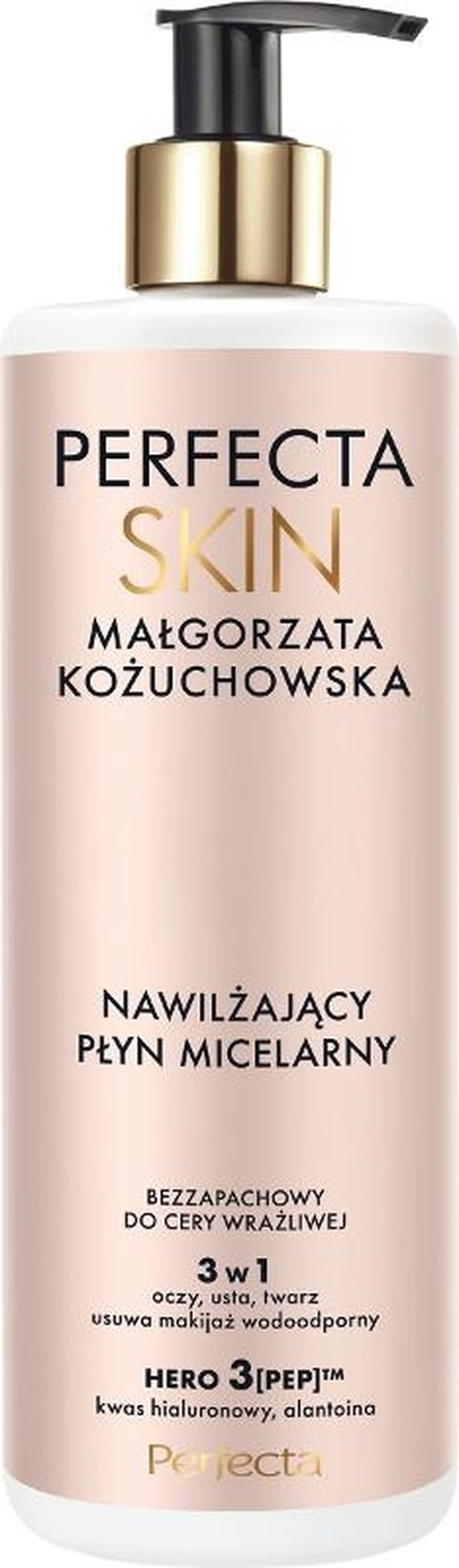 Perfecta, Skin Małgorzata Kożuchowska, nawilżający płyn micelarny 3w1, 400 ml