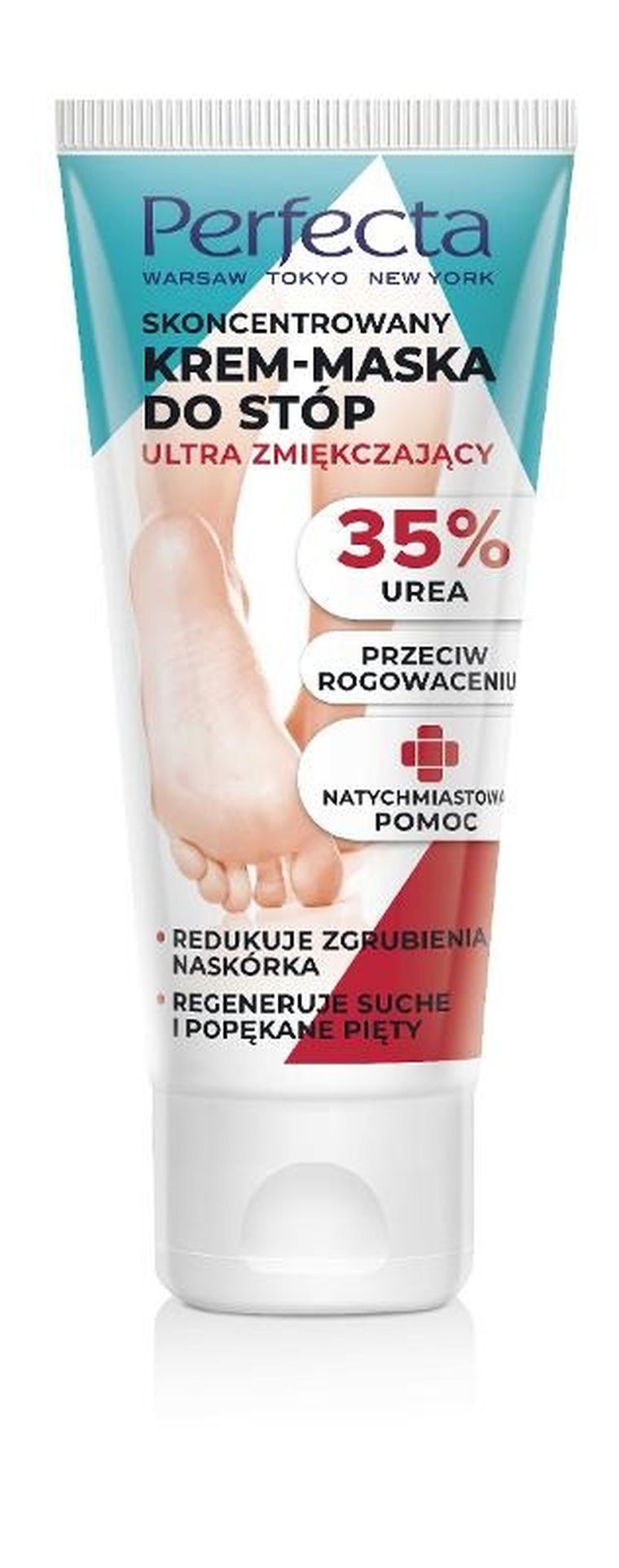Perfecta, skoncentrowany krem-maska do stóp, ultra zmiękczający, 35% urea, 80 ml