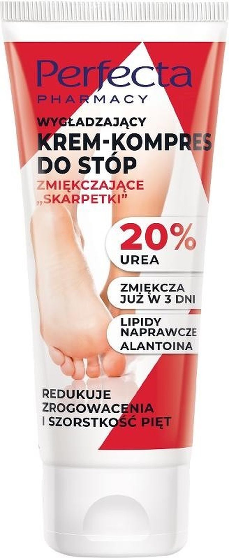 Perfecta, wygładzający krem - kompres do stóp zmiękczające skarpetki