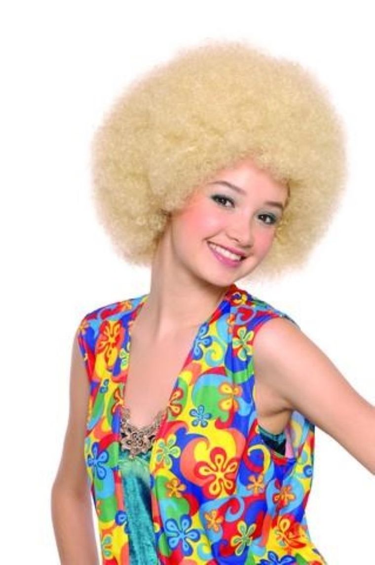 Peruka, afro, blond