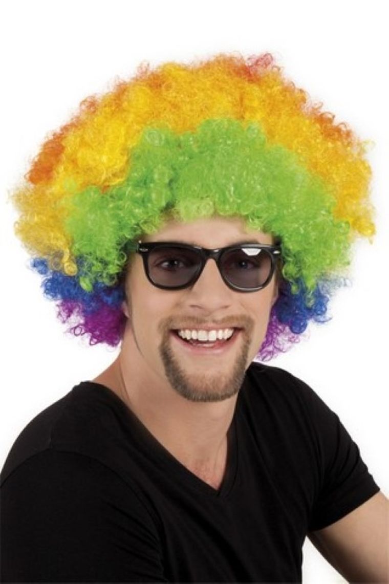 Peruka, afro, multikolor
