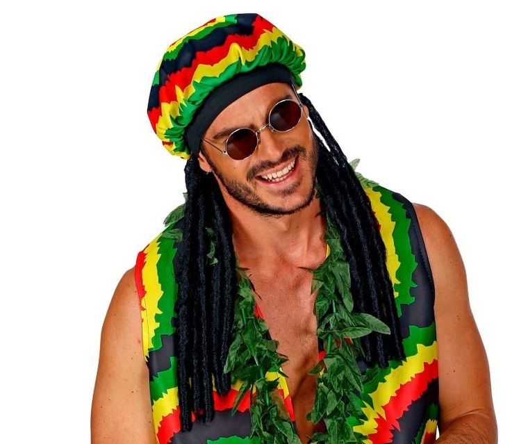 Peruka, beret z dredami, Jamajka