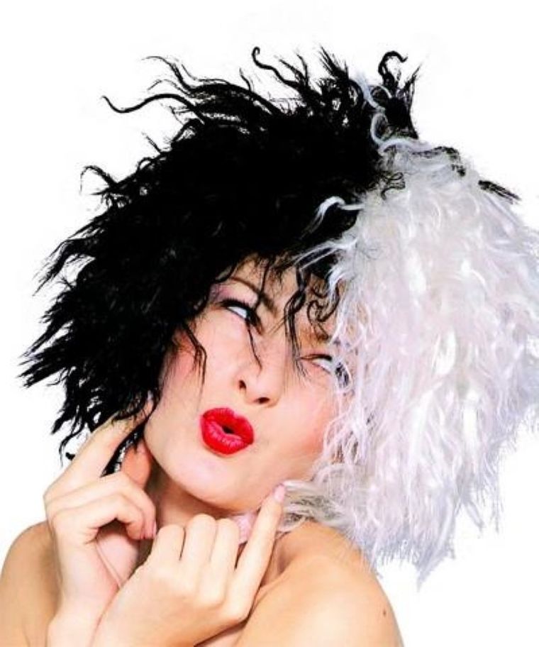 Peruka, Cruella, czarno-biała