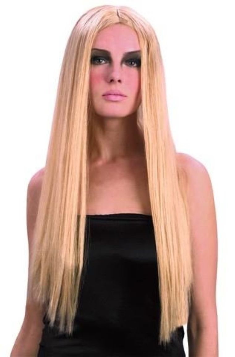 Peruka, czarownica, długa, blond