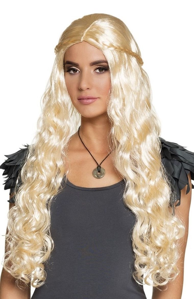 Peruka, Daenerys Targarye, długa, fale, blond