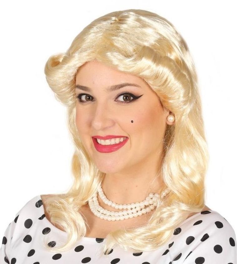 Peruka długa, blond fale