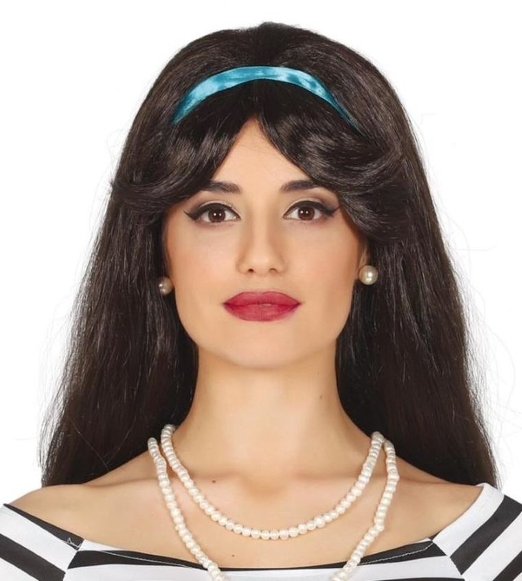 Peruka długa, brązowa hiszpanka