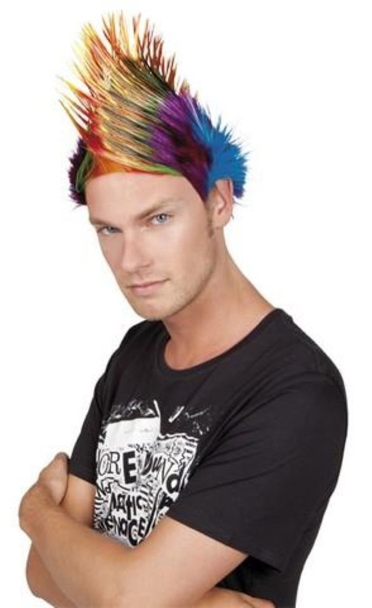 Peruka, irokez, multikolor