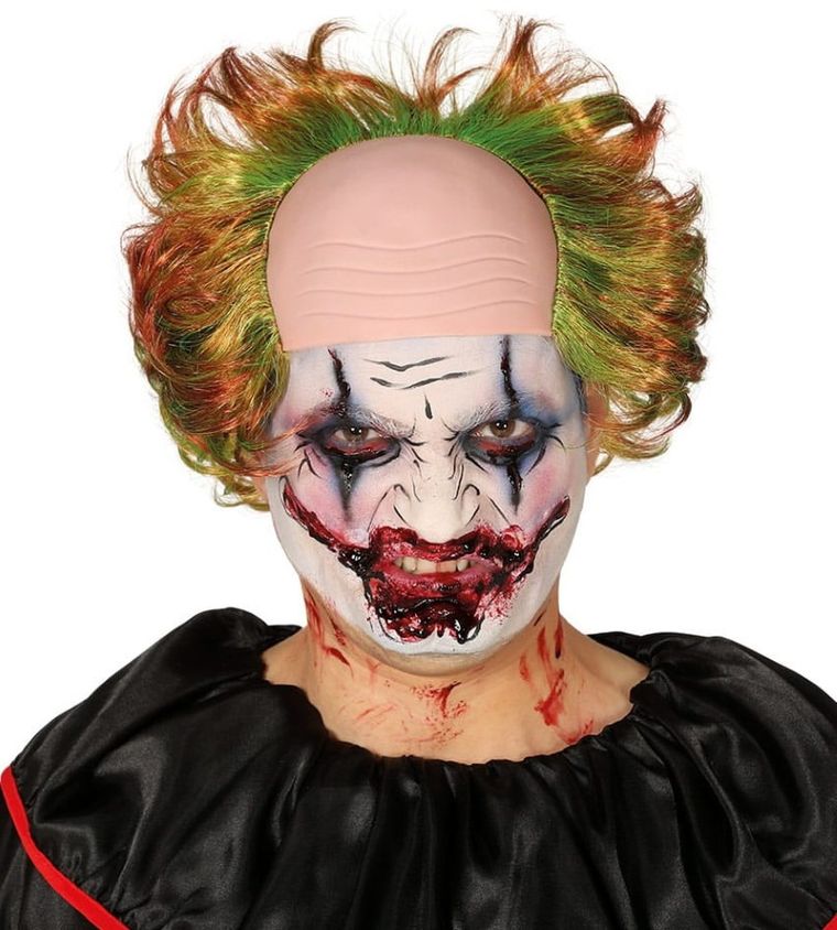 Peruka, klaun z łysiną