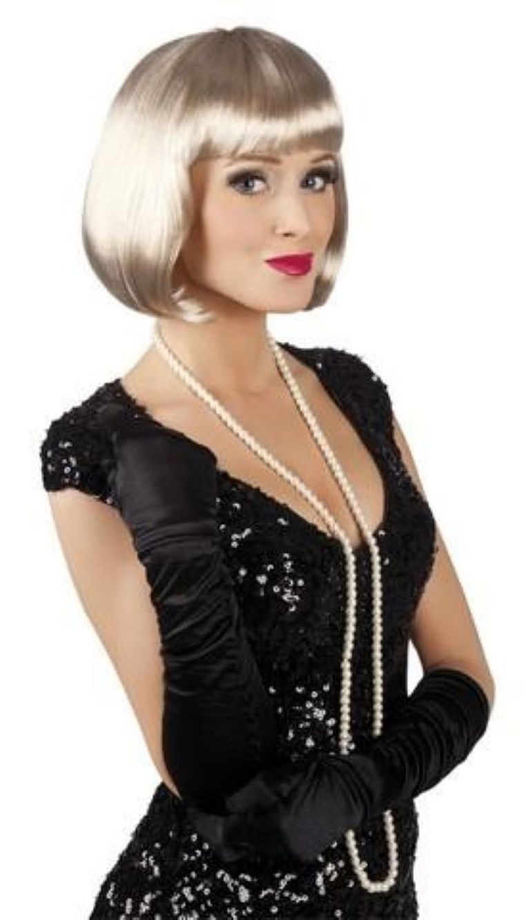 Peruka, krótka, blond, platyna