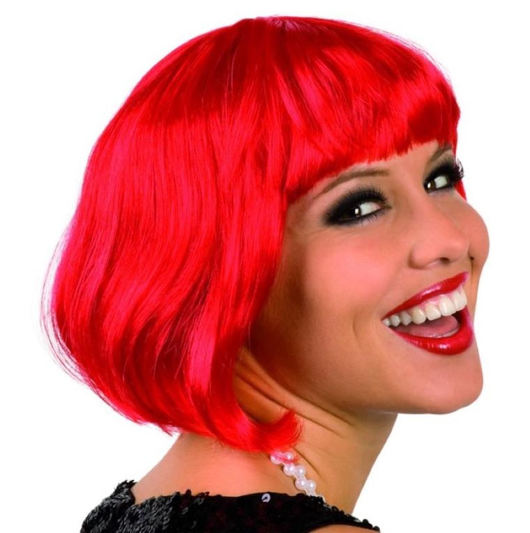 Peruka, krótka, czerwona