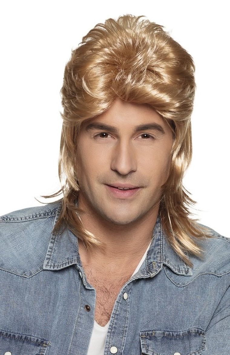 Peruka, męska, blond, długa