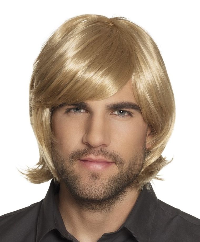 Peruka, męska, lata 70-te, blond