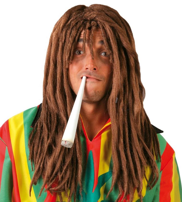 Peruka męska, rasta, brązowa dredy