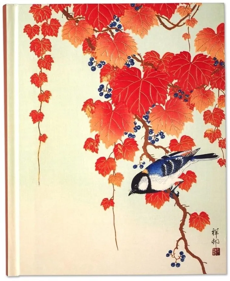 Peter Pauper Press, notatnik duży, Ptak i czerwony bluszcz, 1 szt.