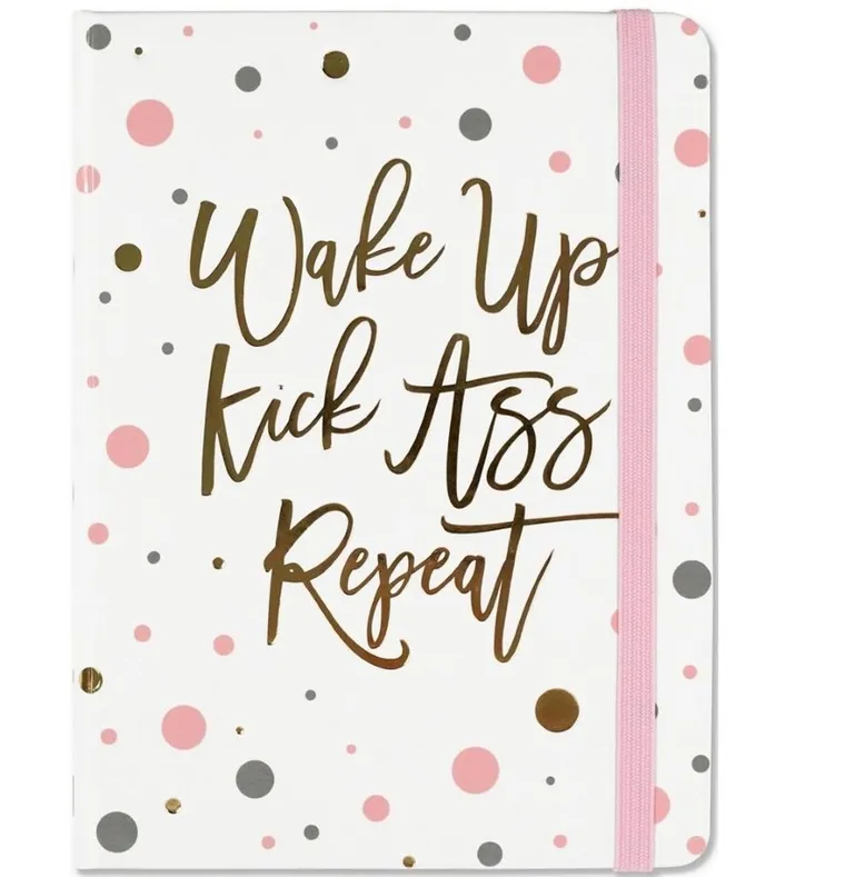 Peter Pauper Press, notatnik midi Wake Up Kick Ass Repeat, 1 szt.