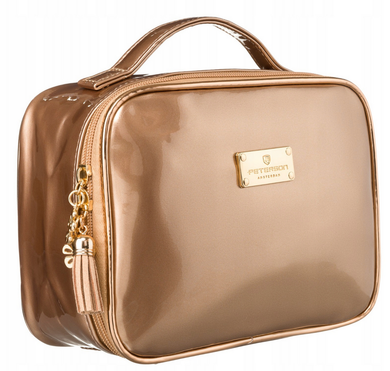 Peterson, kosmetyczka z uchwytem, złota