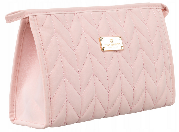 Peterson, kosmetyczka ze skóry ekologicznej, różowa