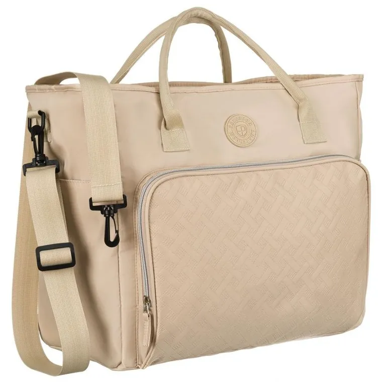 Peterson, torba podróżna z uchwytem na walizkę, beżowa