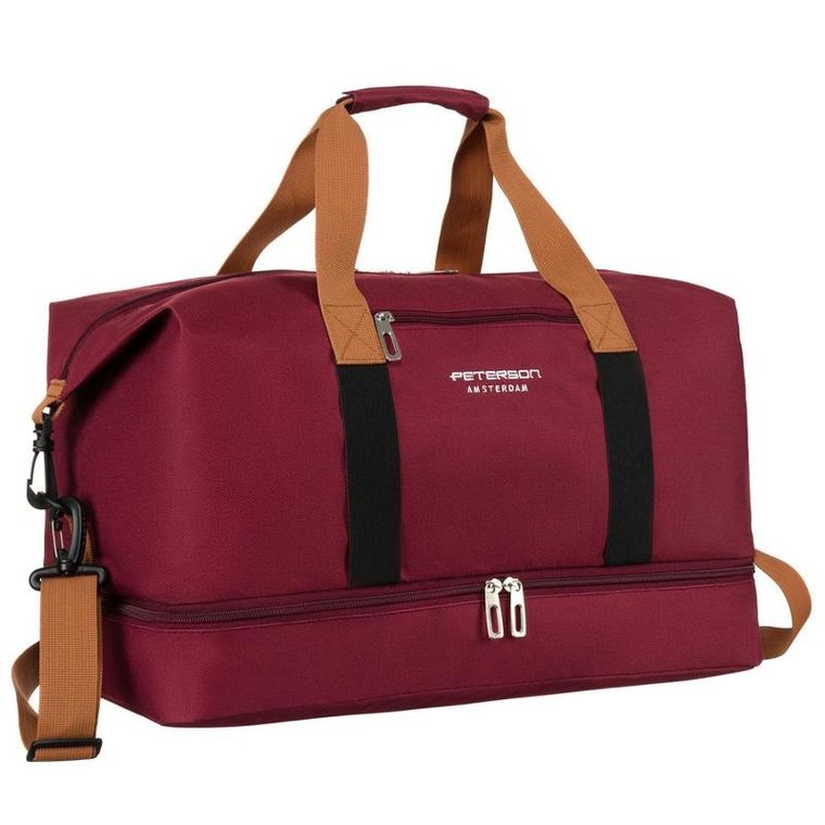 Peterson, torba weekendowa, burgundowa