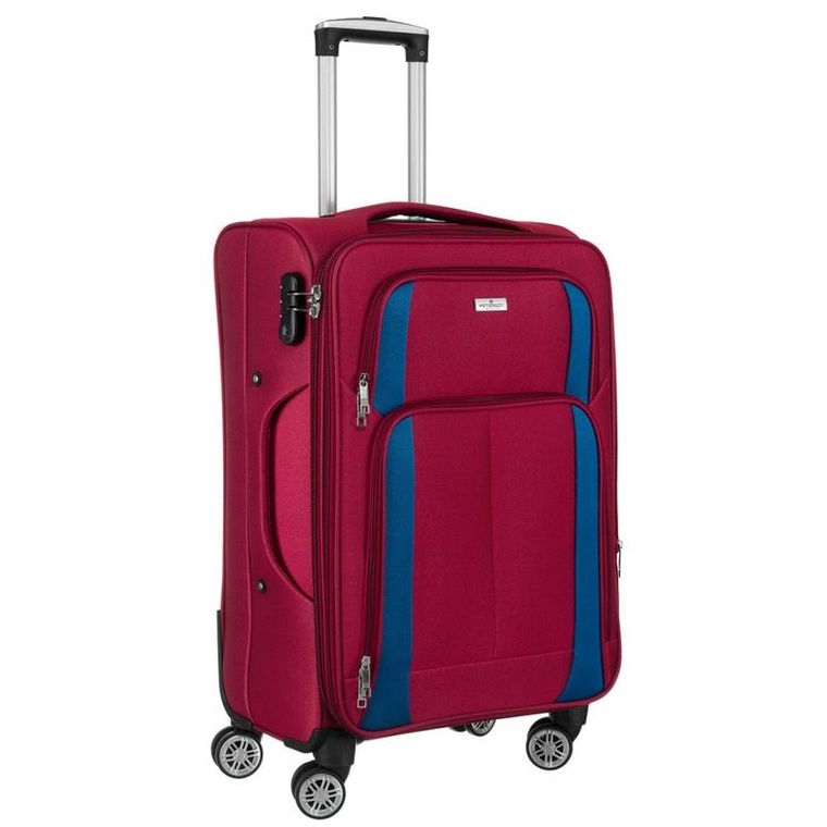 Peterson, walizka, duża, czerwono-niebieska, 78 cm