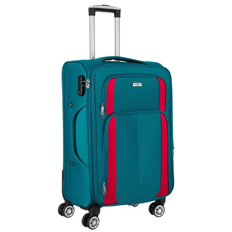 Peterson, walizka kabinowa, turkusowo-różowa, 58 cm